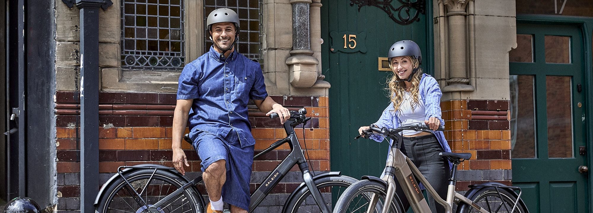 Cyclist enjoying a new bike from The Electric Bike Shop
