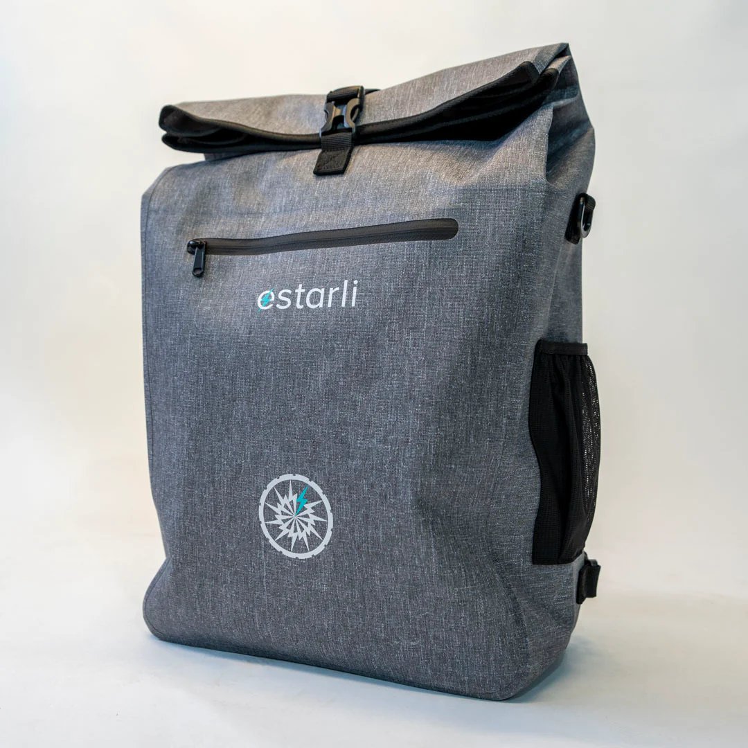Estarli Backpack Pannier Bag In Grey