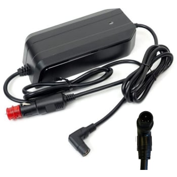 12V Boat / Car / Camping Charger For And Eovolt Folding Bikes With 3-Pin Connector In Black