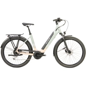 Centros Lowstep Electric Bike With Derailleur Gears In Mint & Sand