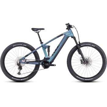 Stereo Hybrid 120 ABS 750 Electric Full Suspension Mountain Bike In Smaragd Grey & Blue