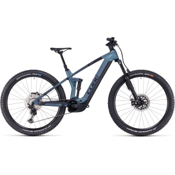 Stereo Hybrid 140 HPC ABS 750 Electric Full Suspension Mountain Bike In Smaragd Grey & Blue
