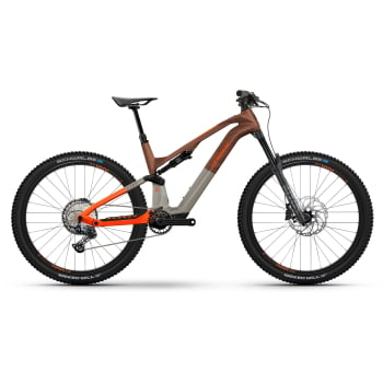 Lyke 10 Electric Full Suspension Mountain Bike In Leather/Orange Gloss