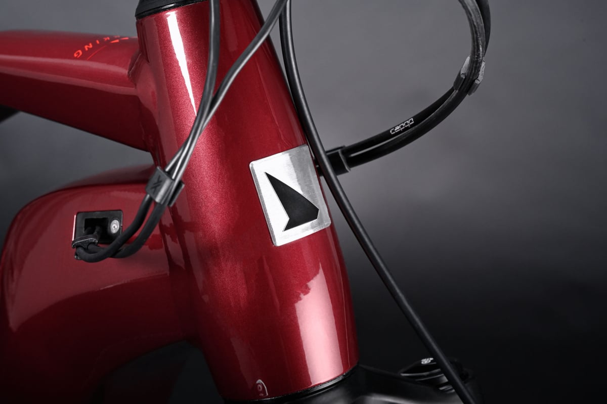2023 Haibike Trekking 11 High Electric Bike In Gloss Tuscan Red Stem Logo