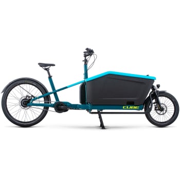 2024 Cargo Dual Hybrid 1000 Electric Cargo Bike In Lime Blue