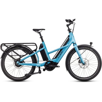 2024 Longtail Hybrid 725 Electric Cargo Bike In Blue & Reflex