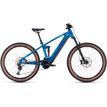 2024 Stereo Hybrid 120 SLX 750 Electric Full Suspension Mountain Bike In Electric Blue
