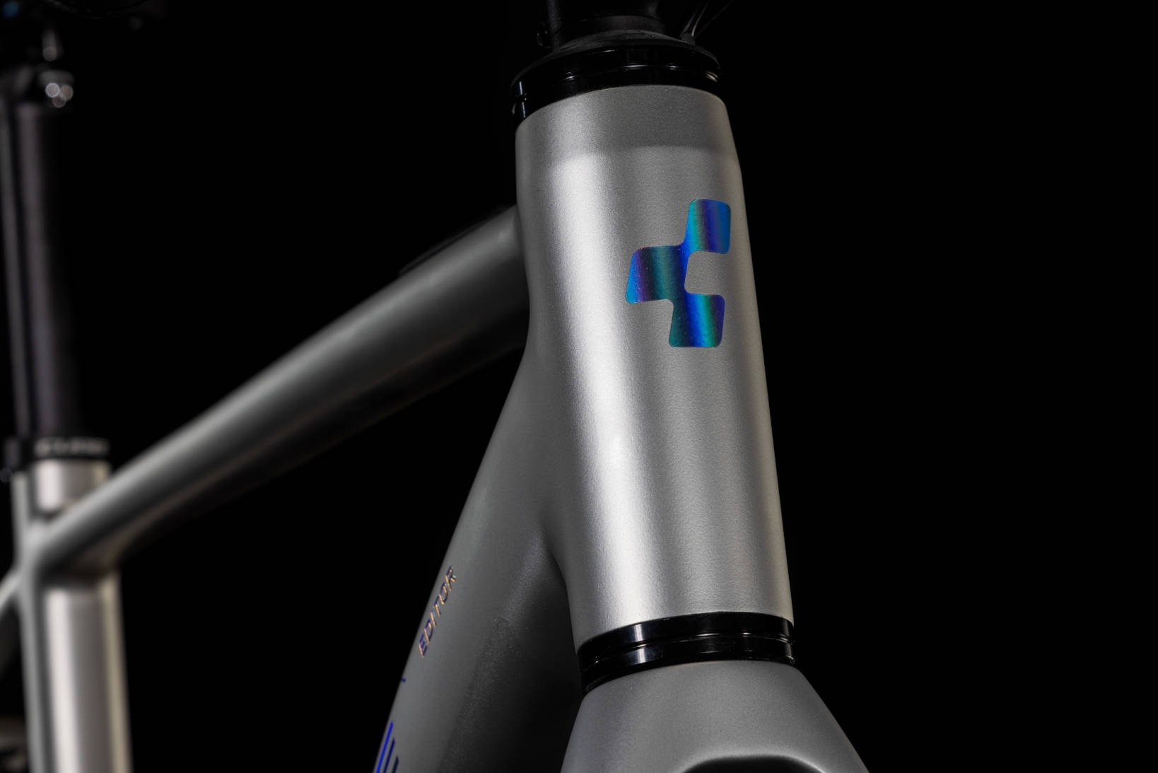2024 Cube Editor Hybrid SLX 400X 400Wh Performance SX Hub Gear Electric Bike In Sleek Grey Spectral Stem Logo