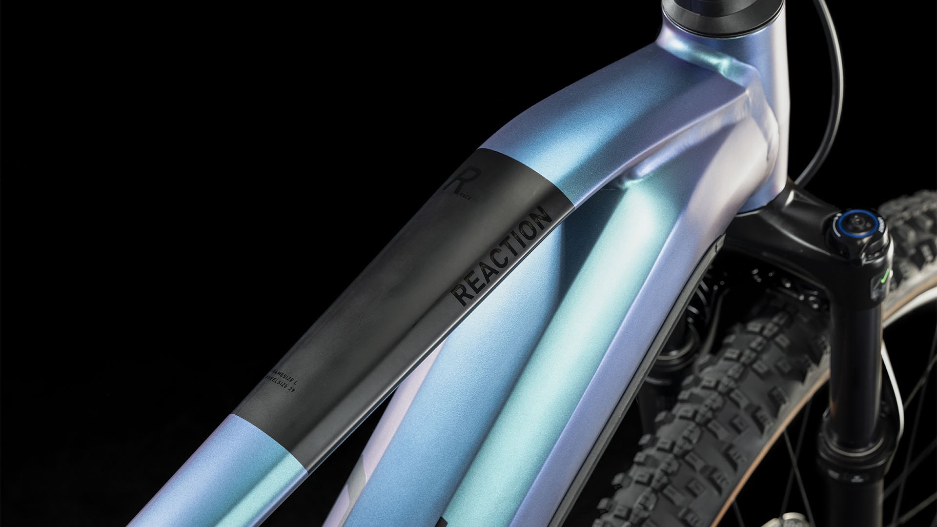 2024 Cube Reaction Hybrid Race 750 Electric Hardtail Mountain Bike In Switch Blue Crossbar Logo