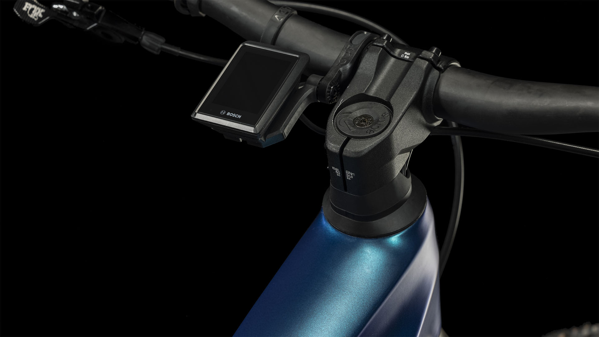 2024 Cube Stereo Hybrid 140 HPC SLT 750 Electric Full Suspension Mountain Bike In Nebula & Carbon Display