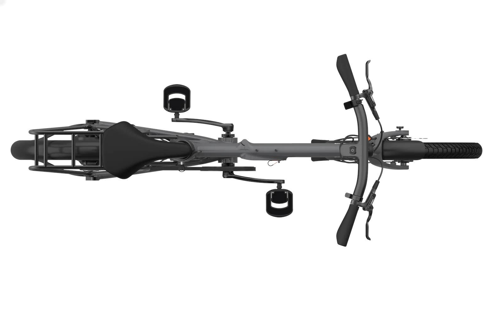 2024 Eovolt Afternoon 20 Pro Electric Folding Bike With Belt Drive In Grey Top View