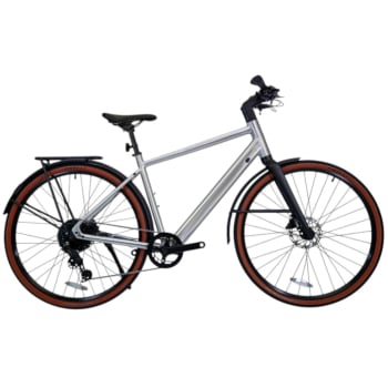 E28.9 9 Speed Electric Bike With Crossbar Frame In Bronze / Frosted Tangerine, Pistachio White, Midnight Blue Or UFO Silver