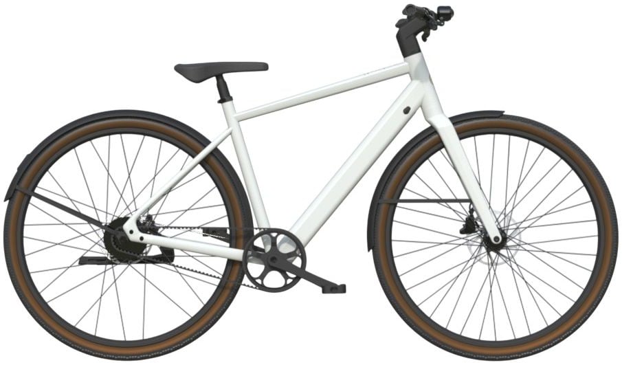 The Electric Bike Shop Estarli E28.X 2 Speed Auto Electric Bike Crossbar Frame With Belt Drive In Bronze / Frosted Tangerine, Pistachio White Or Midnight Blue For Riders 165-195cm Pistachio White