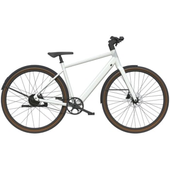 E28.X 2 Speed Auto Electric Bike Crossbar Frame With Belt Drive In Bronze / Frosted Tangerine, Pistachio White Or Midnight Blue