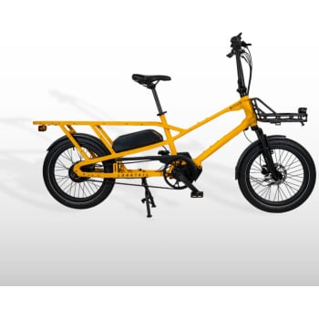 2025 eCargo Longtail 630Wh Or 840Wh Electric Cargo Bike With Belt Drive In Yellow