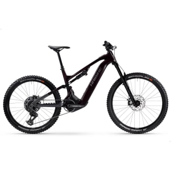 2025 AllMtn CF 9 Performance CX 800Wh Full Suspension Electric Mountain Bike In Black & Platinum Gloss