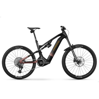  HYBE CF 11 Performance CX 800Wh Full Suspension Electric Mountain Bike In Carbon, Copper & Gold Gloss