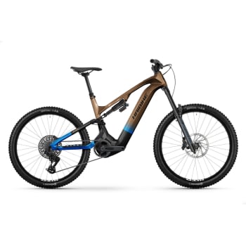2025 Hybe CF 9 800Wh Electric Full Suspension MTB In Bronze & Azure & Black Glossy