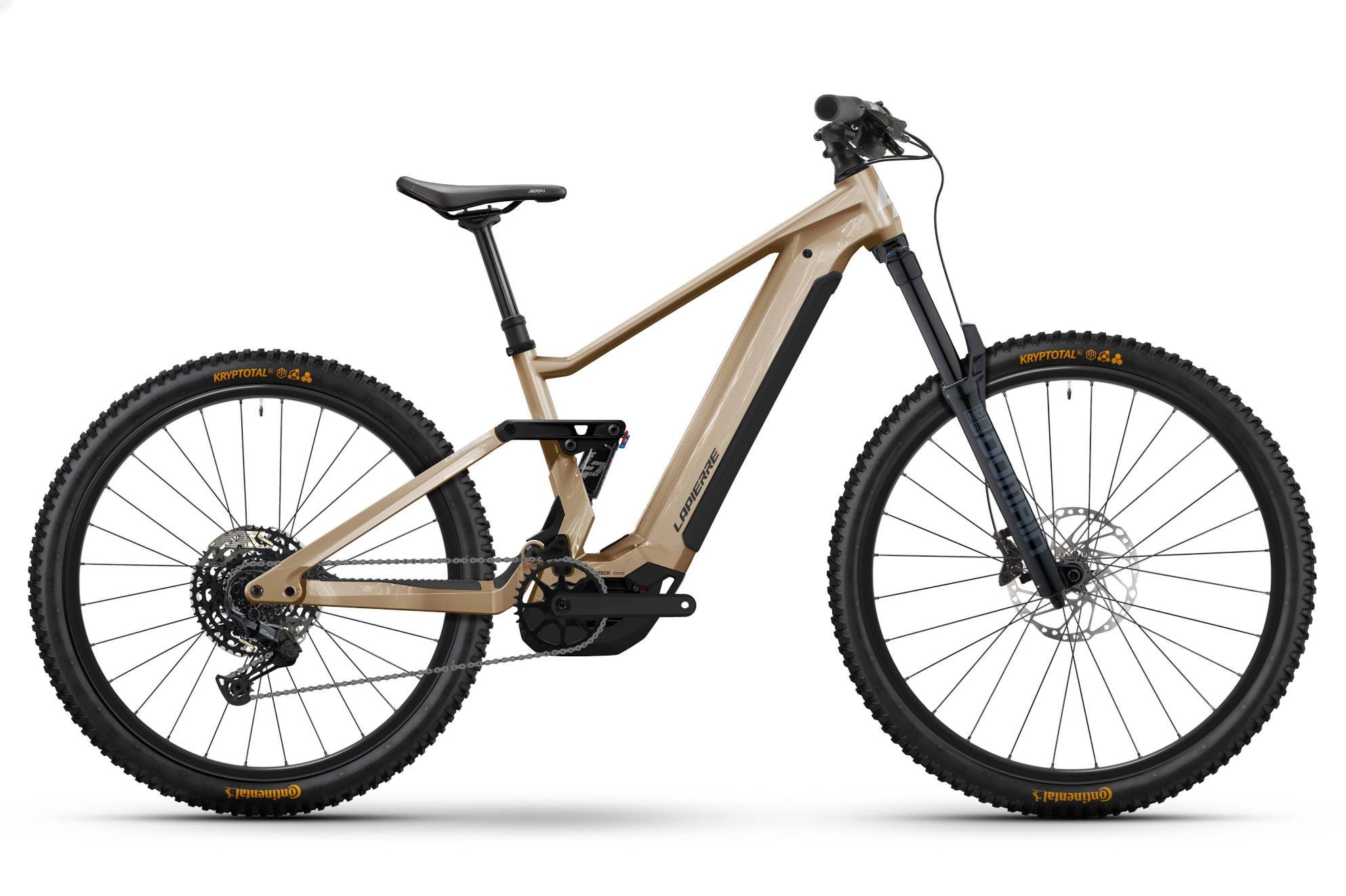 The Electric Bike Shop  Lapierre 2025 Overvolt AM 4.6 Gen 5 Electric Full Suspension Mountain Bike In Oat Milk Brown Glossy Medium 43cm Oat Milk Brown Glossy