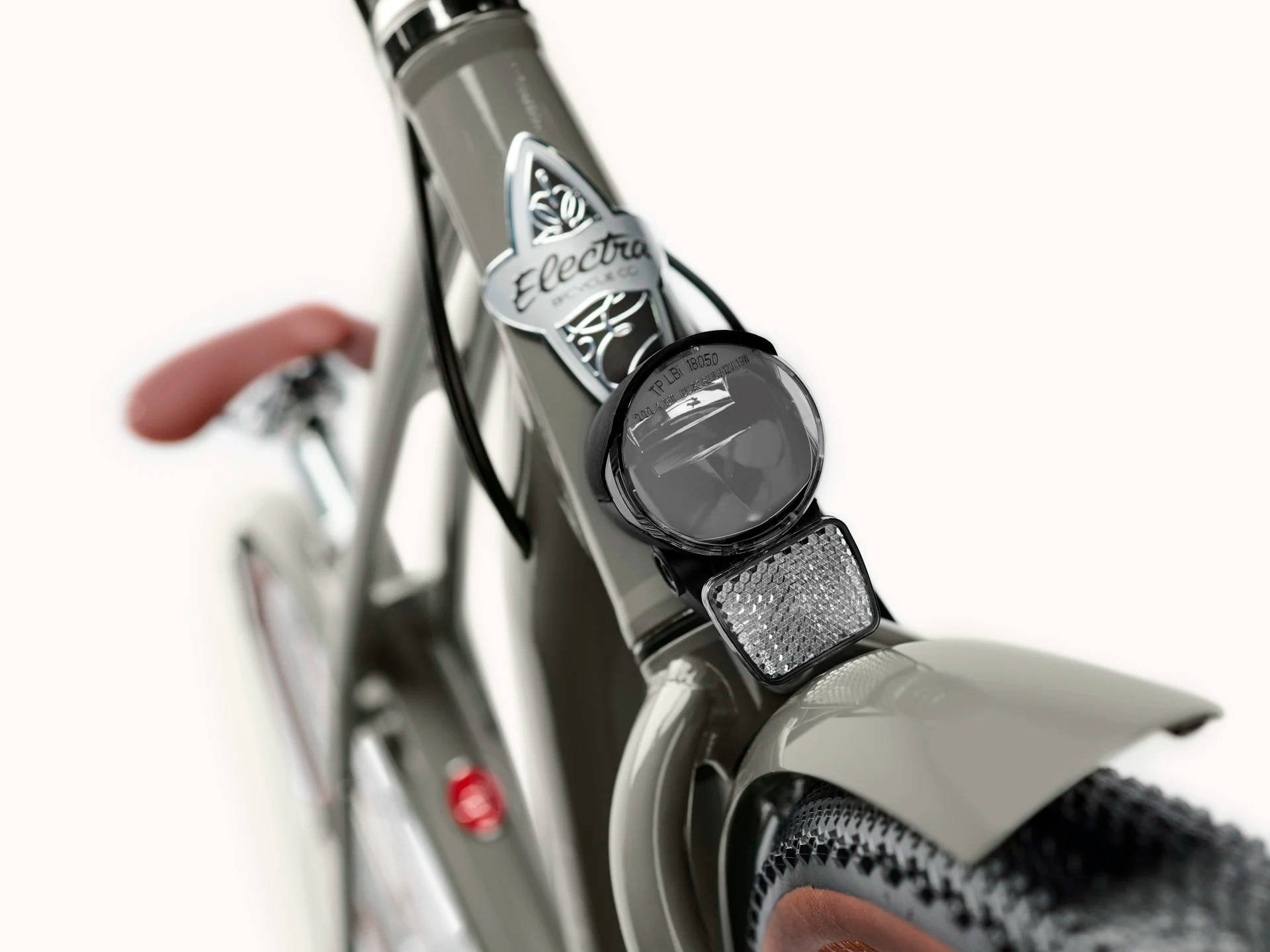2025 Electra Loft Go! 7D EQ Step-Over Hub Motor Electric Bike In Harbor Grey Headlight