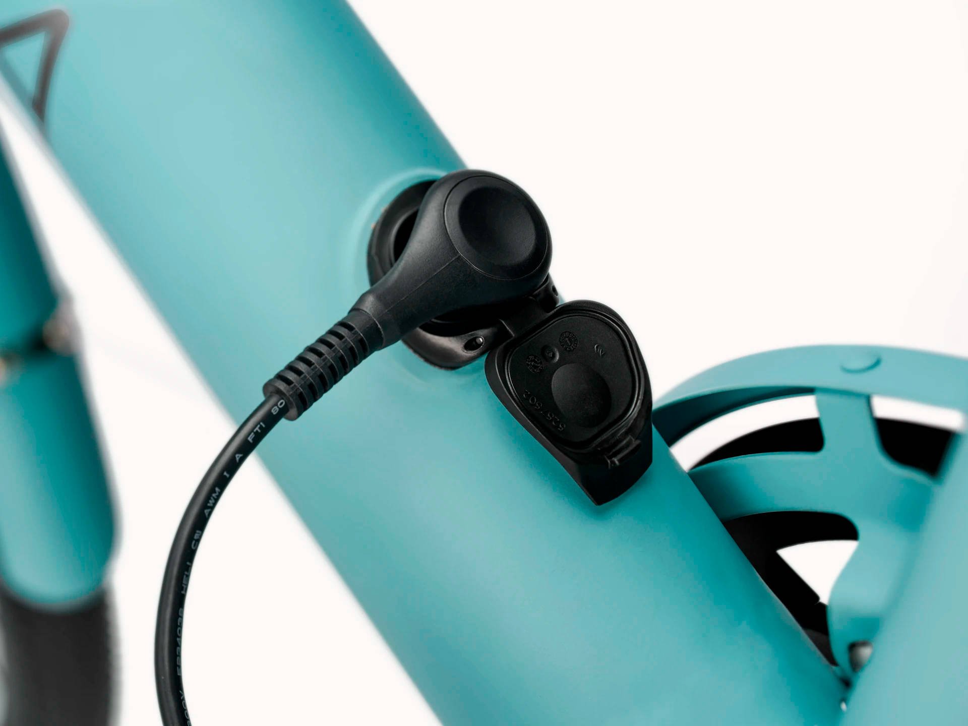 2025 Electra Loft Go! 7D EQ Step-Over Hub Motor Electric Bike In Matte Cadet Blue Charging