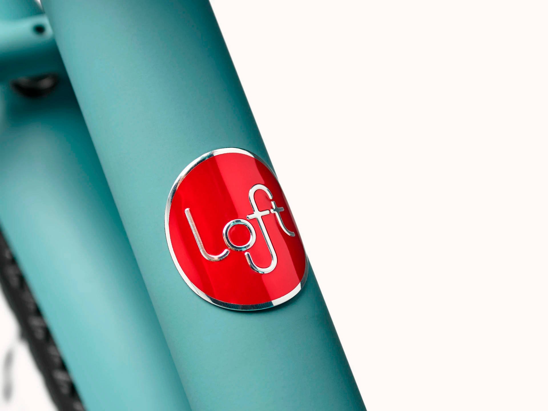2025 Electra Loft Go! 7D EQ Step-Over Hub Motor Electric Bike In Matte Cadet Blue Seat Tube Logo