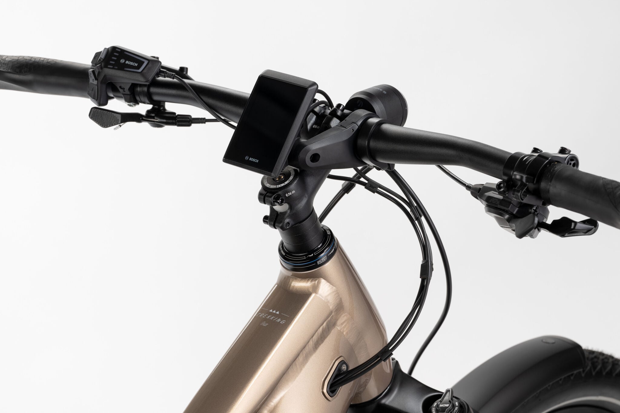 2025 Haibike Trekking 6.5 High Electric Bike In Toffee, Sand & Silver Gloss Handlebar