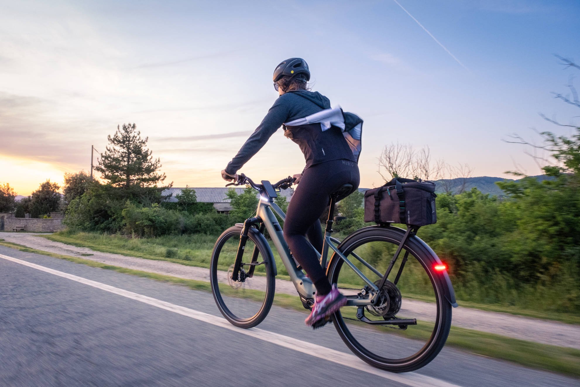 2025 Orbea Kemen Tour 30 Electric Bike In Diamond Black Action Shot 1