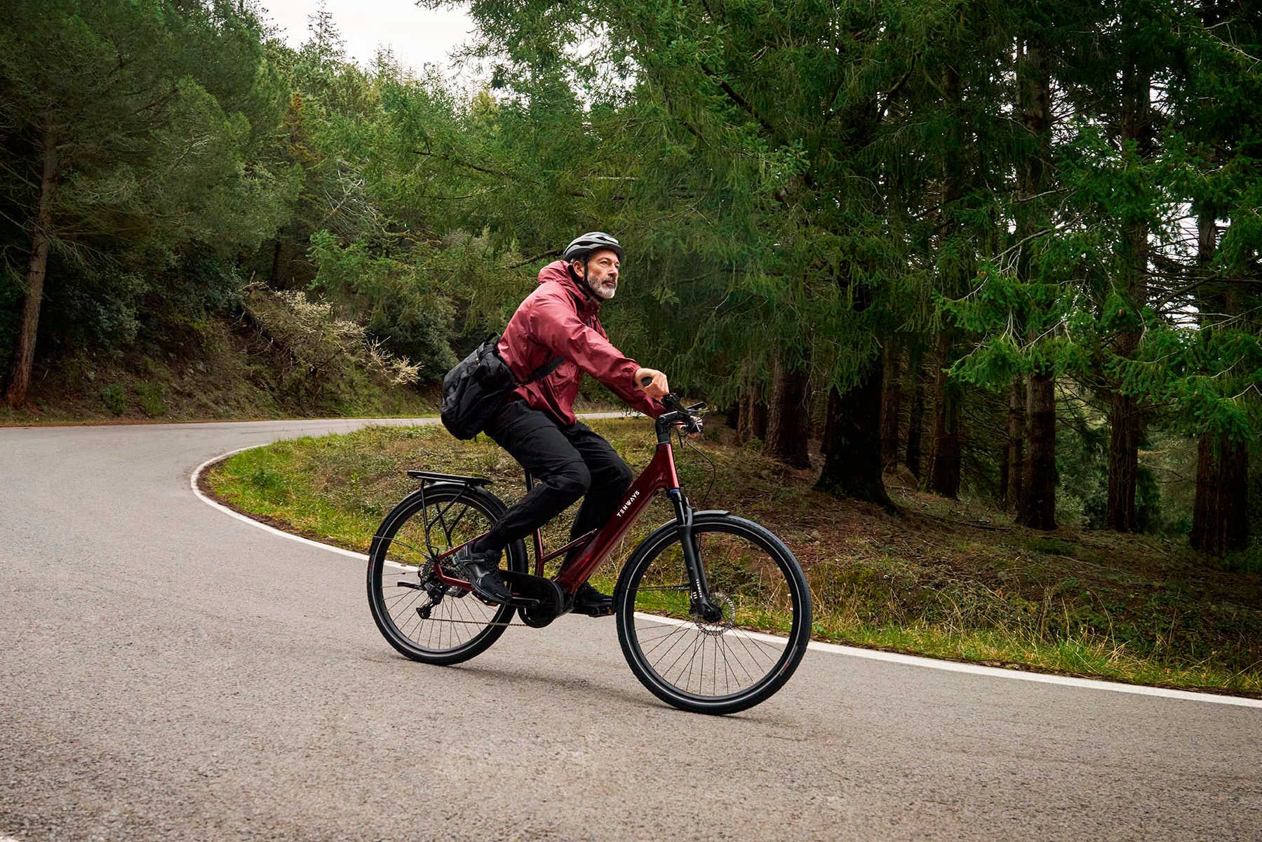 2025 Tenways AGO AIR Electric Bike Action Shot 1