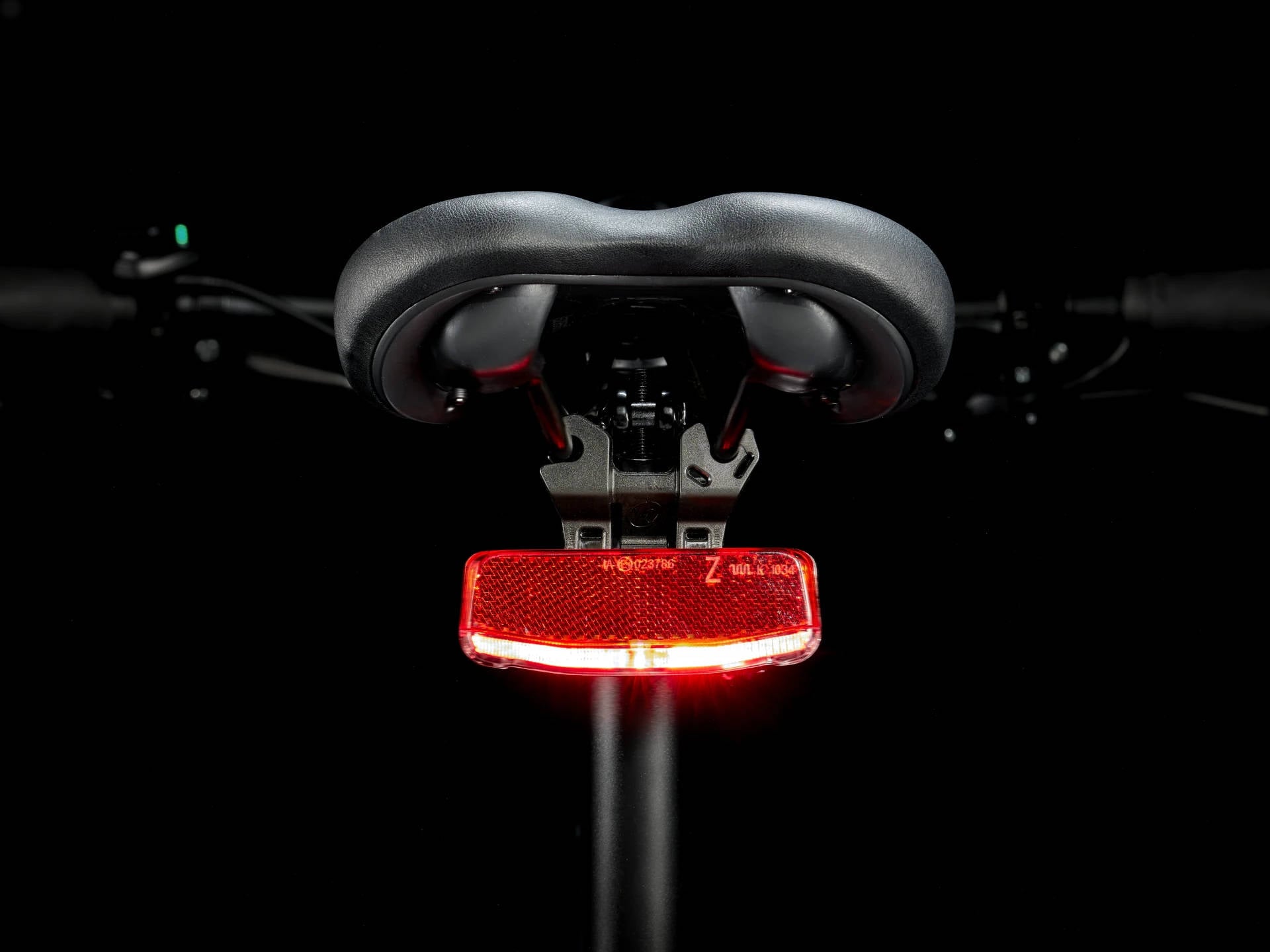 2025 Trek Dual Sport+ 2 Mid-Step LT Hub Motor Electric Bike In Hex Blue Rear Light