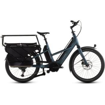 2026 Longtail Hybrid Family 800 Electric Cargo Bike In Royal Green & Black