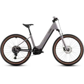 2026 Cube Reaction Hybrid Performance 600 Electric Hardtail Mountain Bike  In Plum Grey & Black