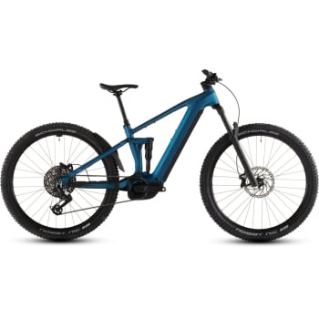 2026 Stereo Hybrid ONE44 EX 800 Electric Full Suspension Mountain Bike In Electric Blue & Blue