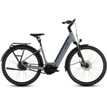2026 Supreme Hybrid Deluxe SLX 600 Electric Bike With Belt Drive & Hub Gears In Sea Grey & Black
