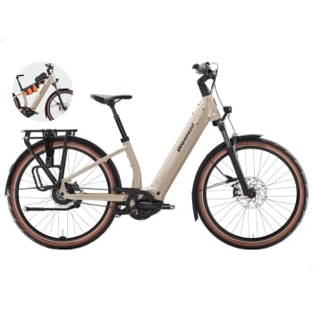 2026 Suvea Style 800Wh Convertible Low-Step Electric Bike With Belt Drive Hub Gear In Tan