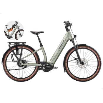2026 Suvea Style 600Wh Convertible Low-Step Electric Bike With Belt Drive Hub Gear In Hay Green