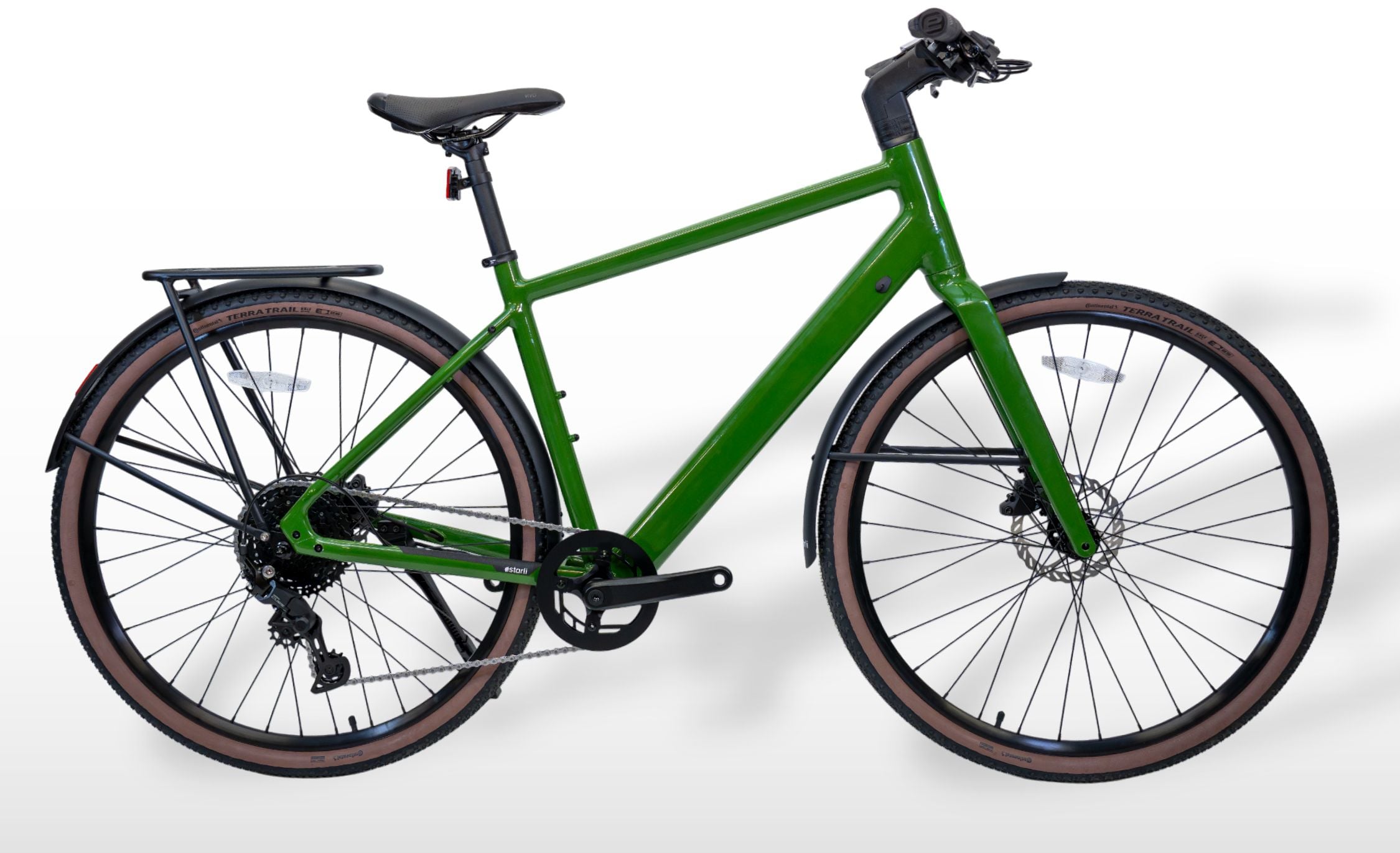 The Electric Bike Shop Estarli 2026 E28.9 9 Speed Electric Bike With Crossbar Or Step Through Frame In Evergreen Pro Or Standard Crossbar Standard Evergreen