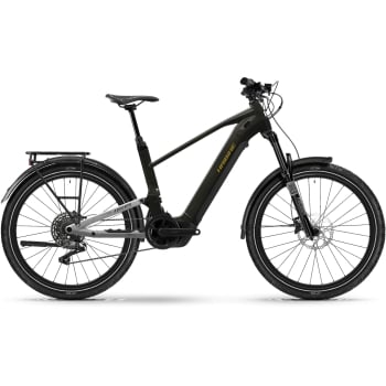 2026 Adventr 6 High Electric Full Suspension Mountain Bike In Glossy Sparkling Black & Platinum Chrome Glossy