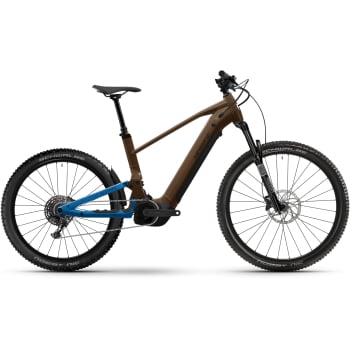 2026 Alltrail 6 Electric Full Suspension Mountain Bike In Glossy Leather & Platinum Blue Glossy