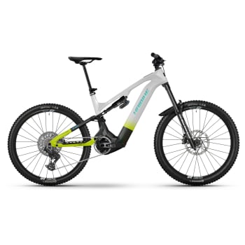 2026 Hybe CF 11 Electric Full Suspension Mountain Bike In Sparkling White, Splatter Black & Radiant Green Glossy
