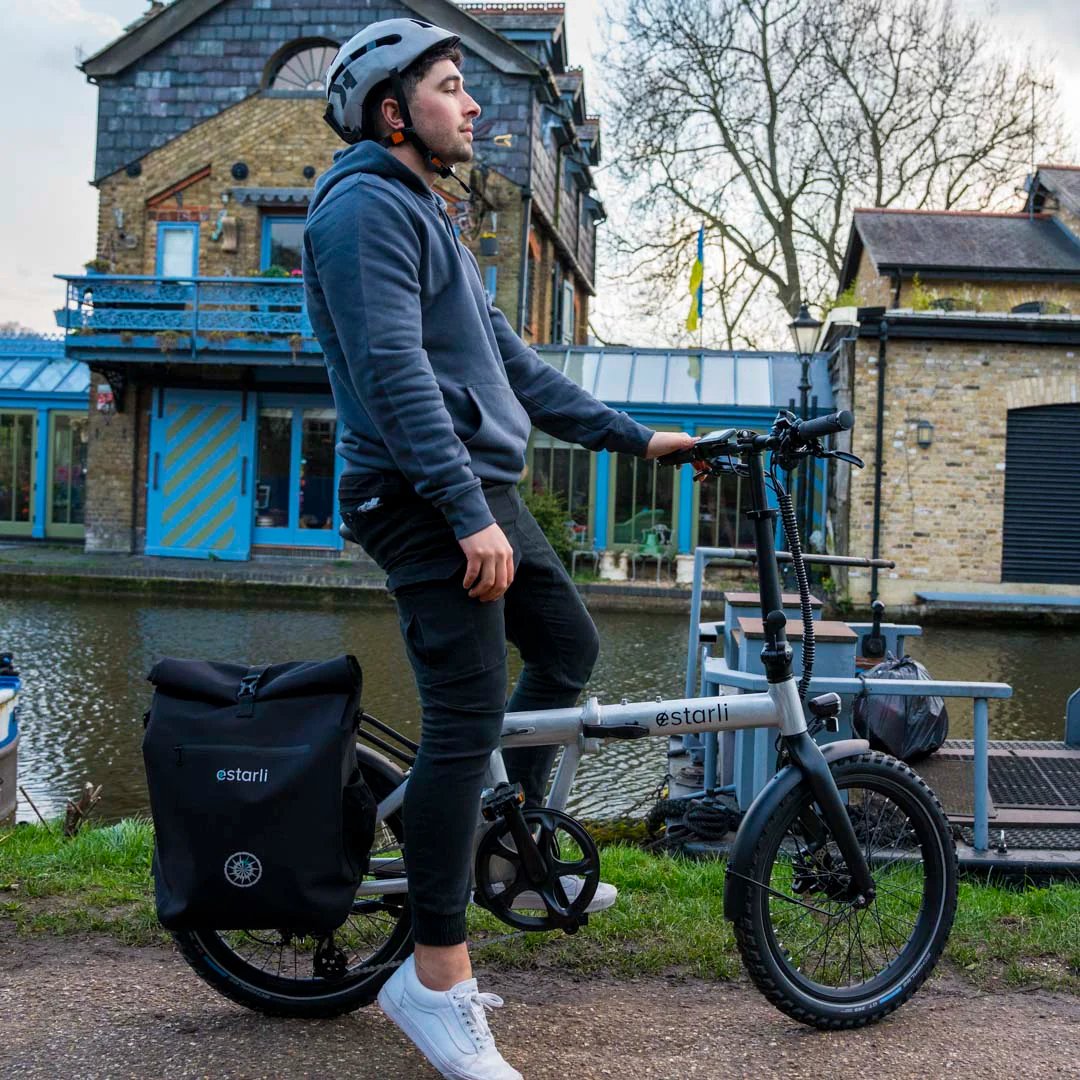 Estarli Backpack Pannier Bag In Grey