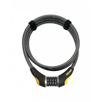 Akita 12mm Combo Cable Lock 185cm In Black