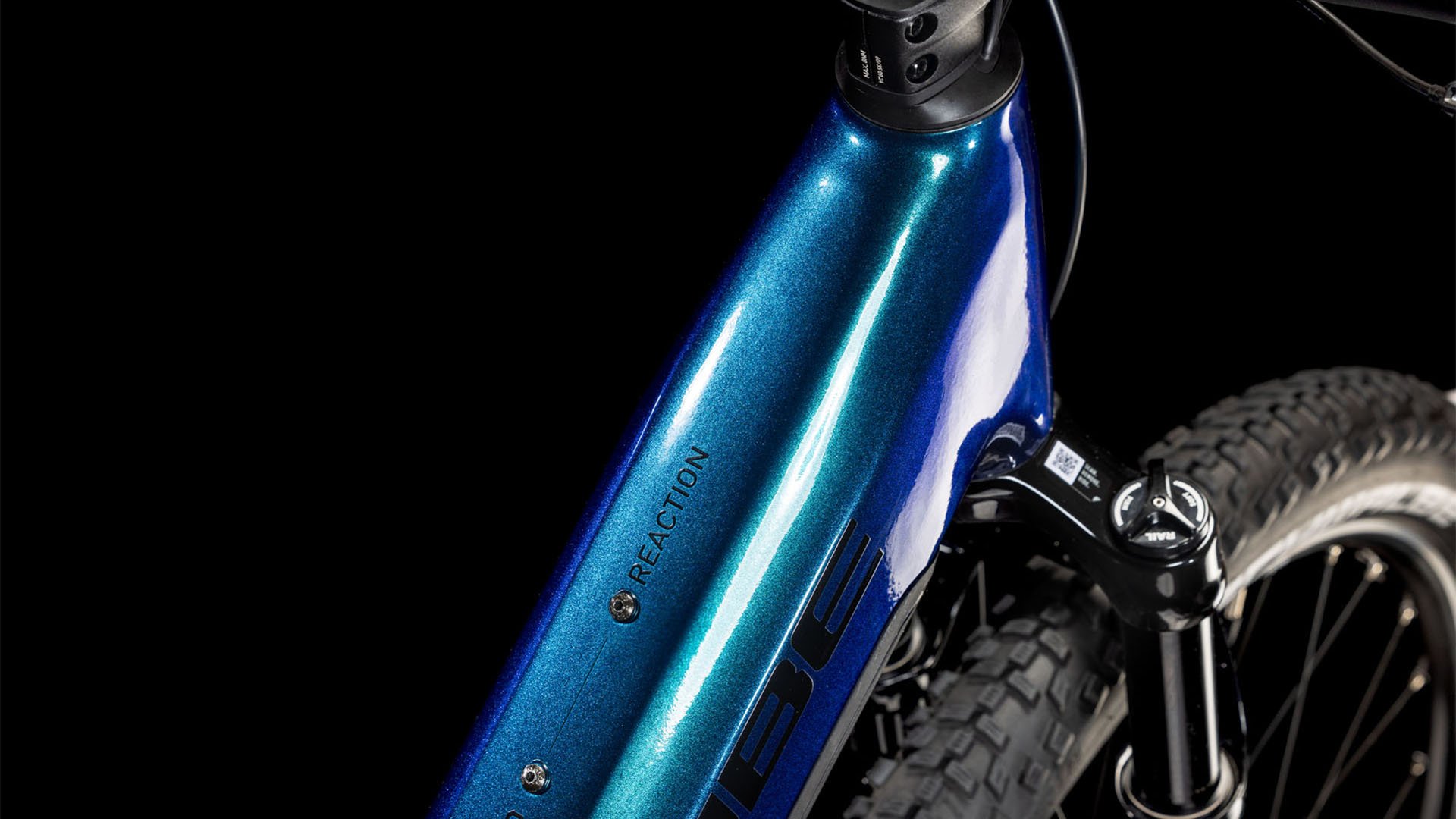 2025 Cube Reaction Hybrid SLX Easy Entry Electric Hardtail Mountain Bike In Nebula & Blue