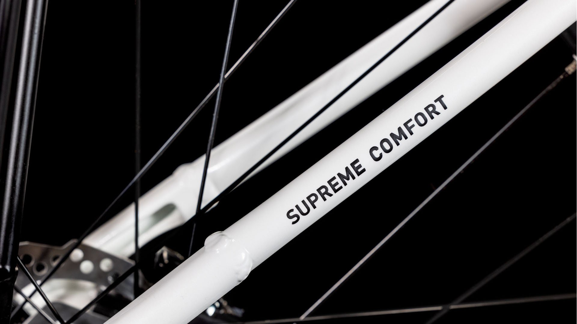 Cube Supreme Hybrid Comfort One 500 Easy Entry Hub Gear Electric Bike In Metallic White & Black