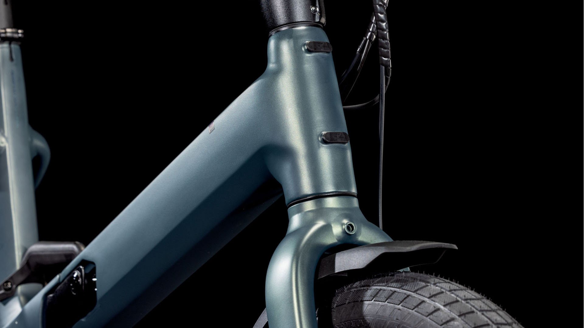 2025 Cube Fold Hybrid 500 Electric Folding Bike In Sage Brush Green & Prism 