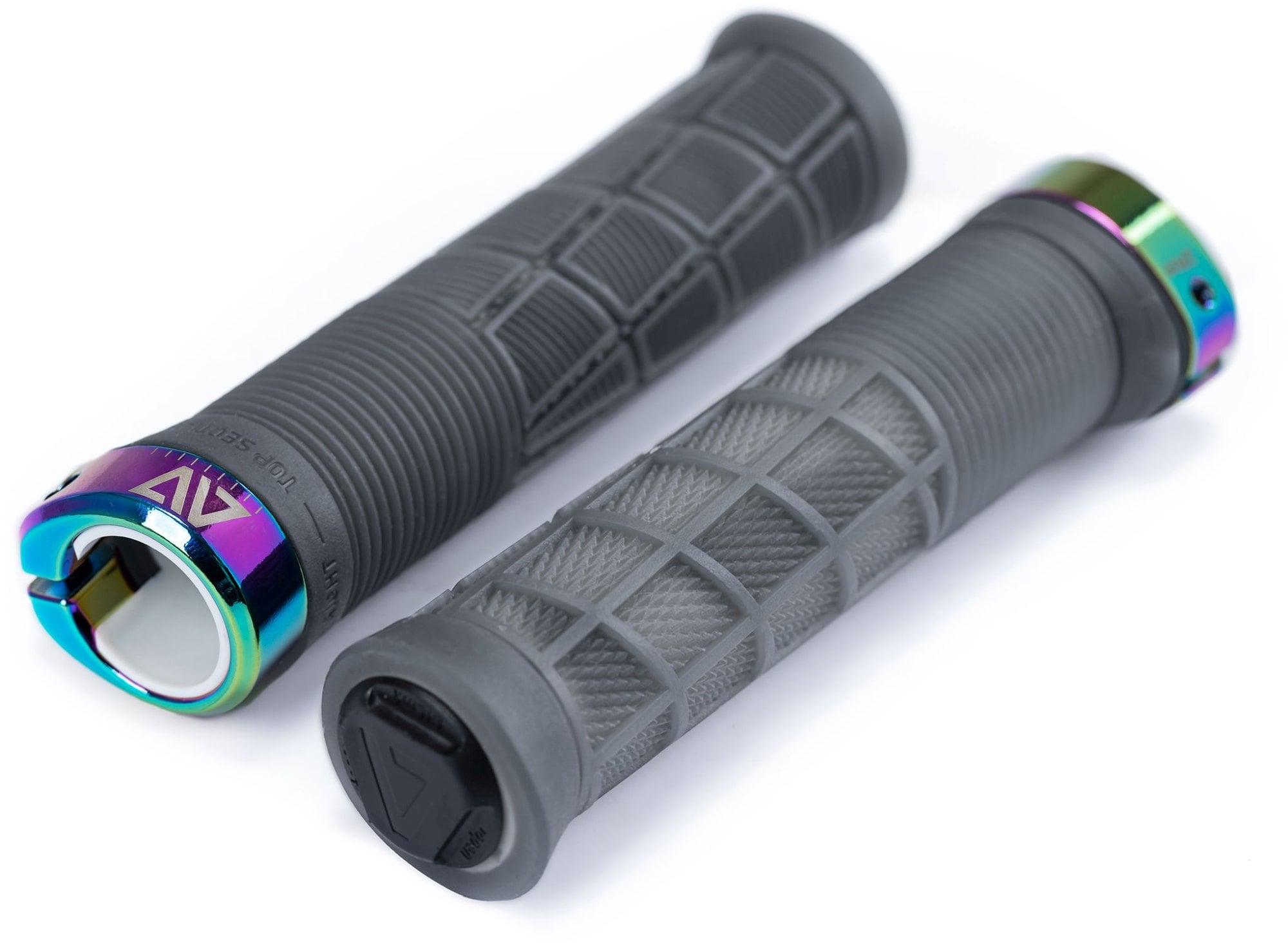 The Electric Bike Shop ACID Grips Disrupt In Translucent Black Oil Slick Translucent Black/Oil Slick
