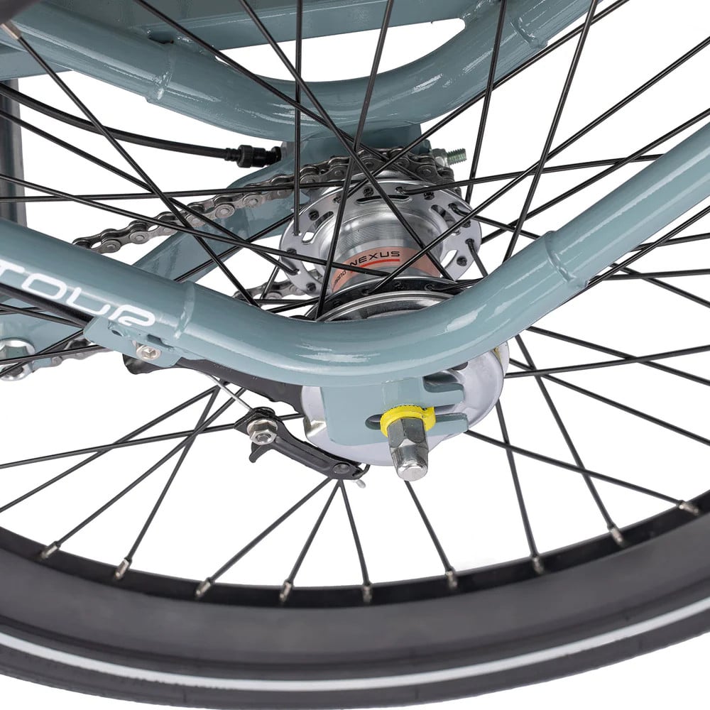 Aitour Heal Middle Electric Trike In Pale Blue Grey Hub Gears