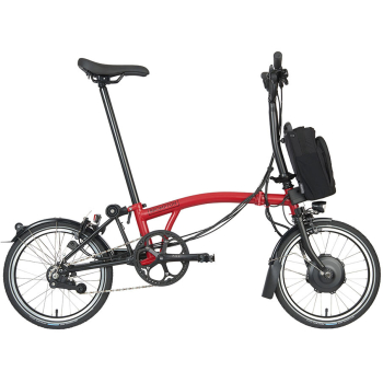 2023 Electric C Line Explore Mid Electric Folding Bike In House Red