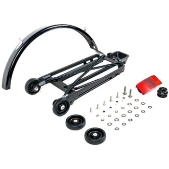 Complete Rear Rack Kit 6mm Holes, Including Rollers & Mudguard In Black