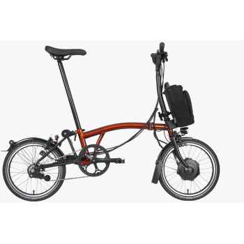 2023 Electric C Line Explore Mid Electric Folding Bike in Flame Lacquer
